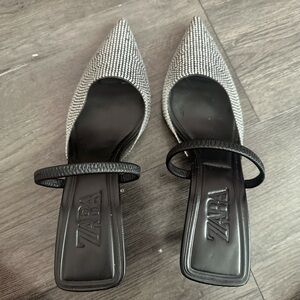 Zara heels with rhinestone